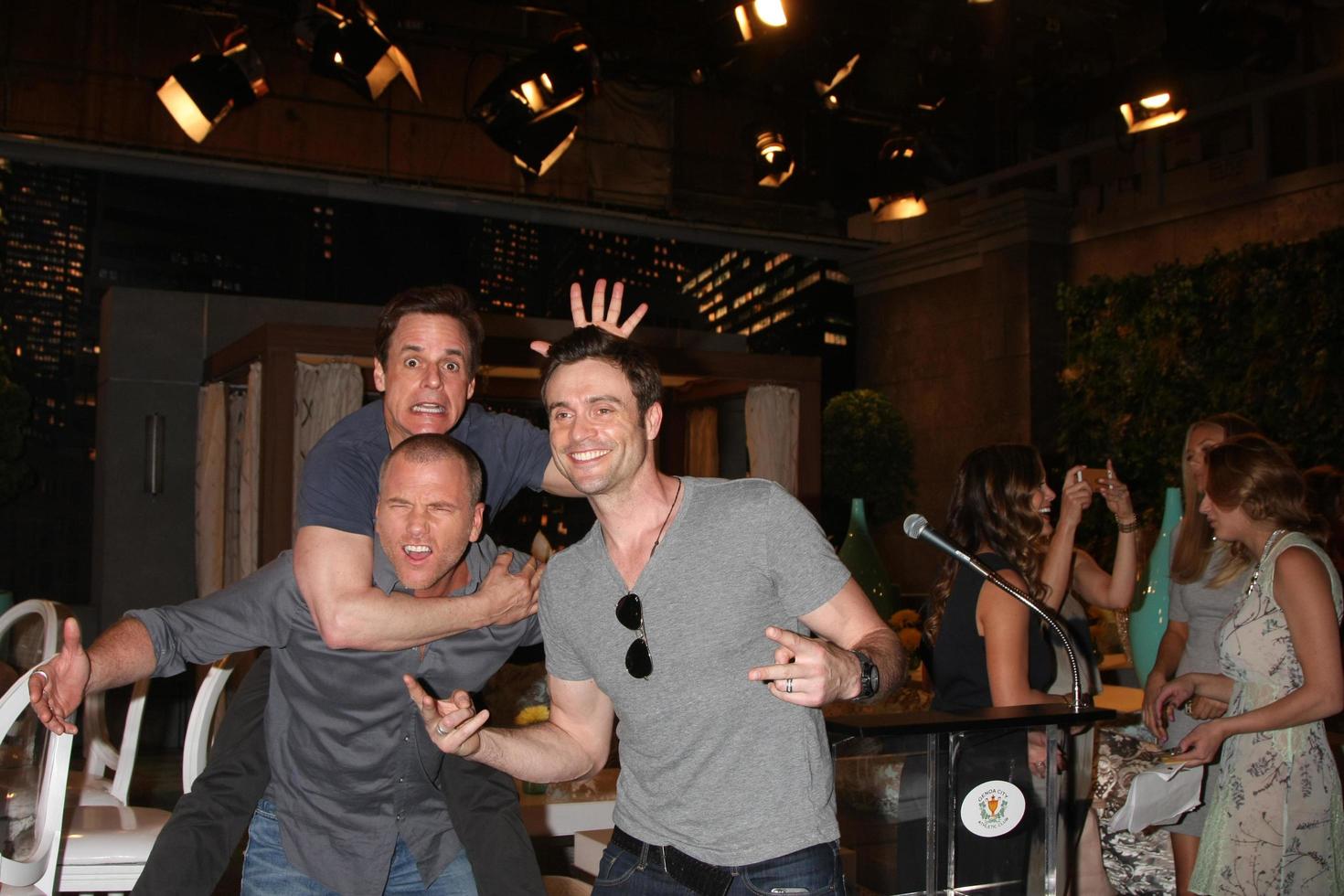 LOS ANGELES, MAR 26 - Christian LeBlanc, Sean Carrigan, Daniel Goddard at the Young and Restless 42nd Anniversary Celebration at the CBS Television City on March 26, 2015 in Los Angeles, CA photo