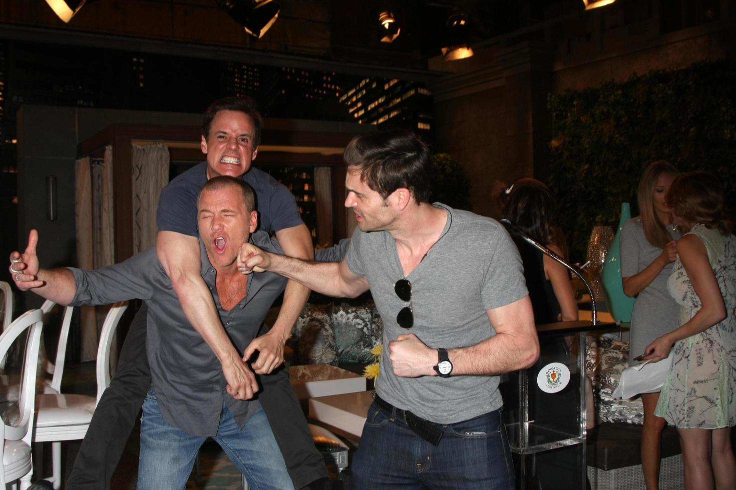 LOS ANGELES, MAR 26 - Christian LeBlanc, Sean Carrigan, Daniel Goddard at the Young and Restless 42nd Anniversary Celebration at the CBS Television City on March 26, 2015 in Los Angeles, CA photo