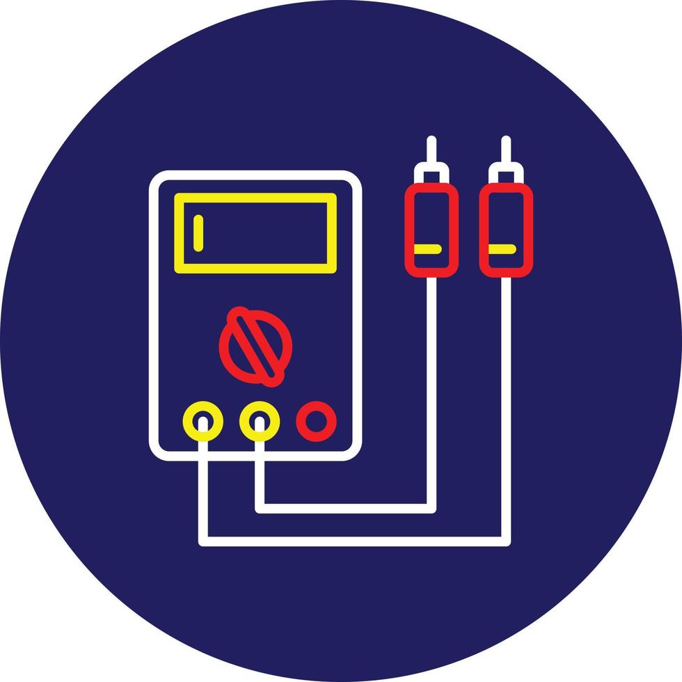Voltmeter Line Multicolor vector
