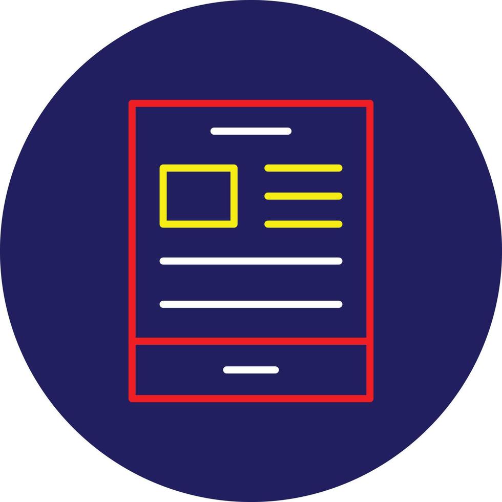 Tablet Line Multicolor vector