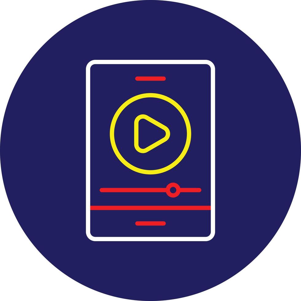 Video Tutorial Line Multicolor vector