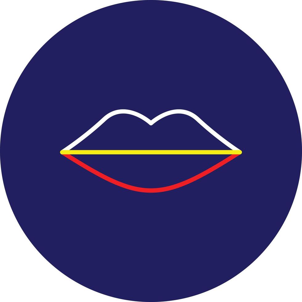 Lips Line Multicolor vector