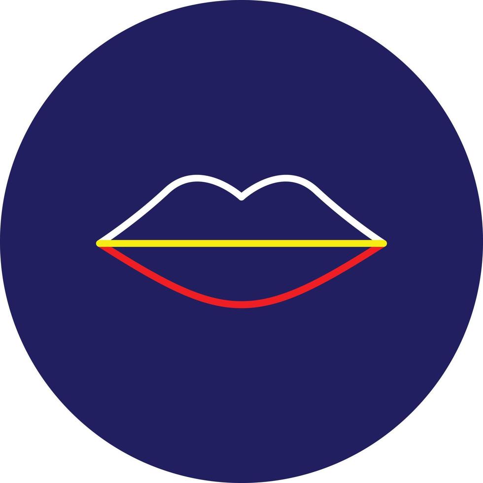 Lips Line Multicolor vector