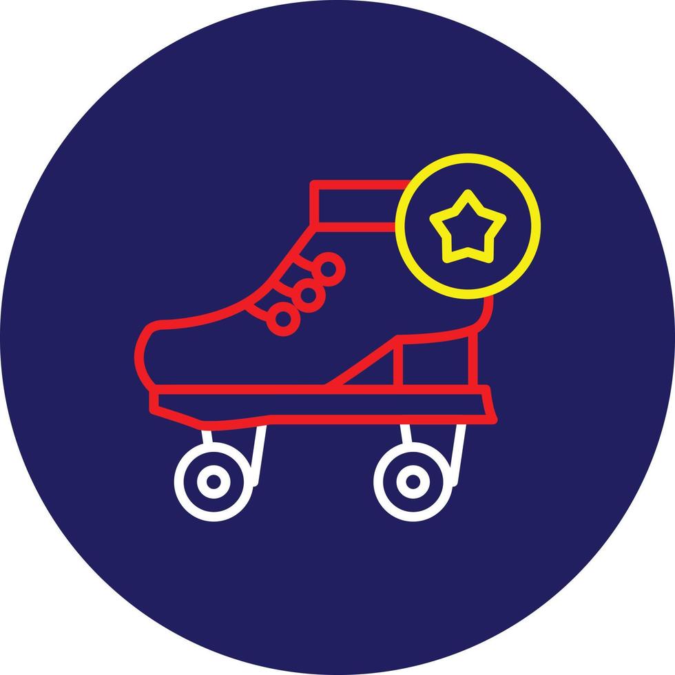 Roller Skates Line Multicolor vector