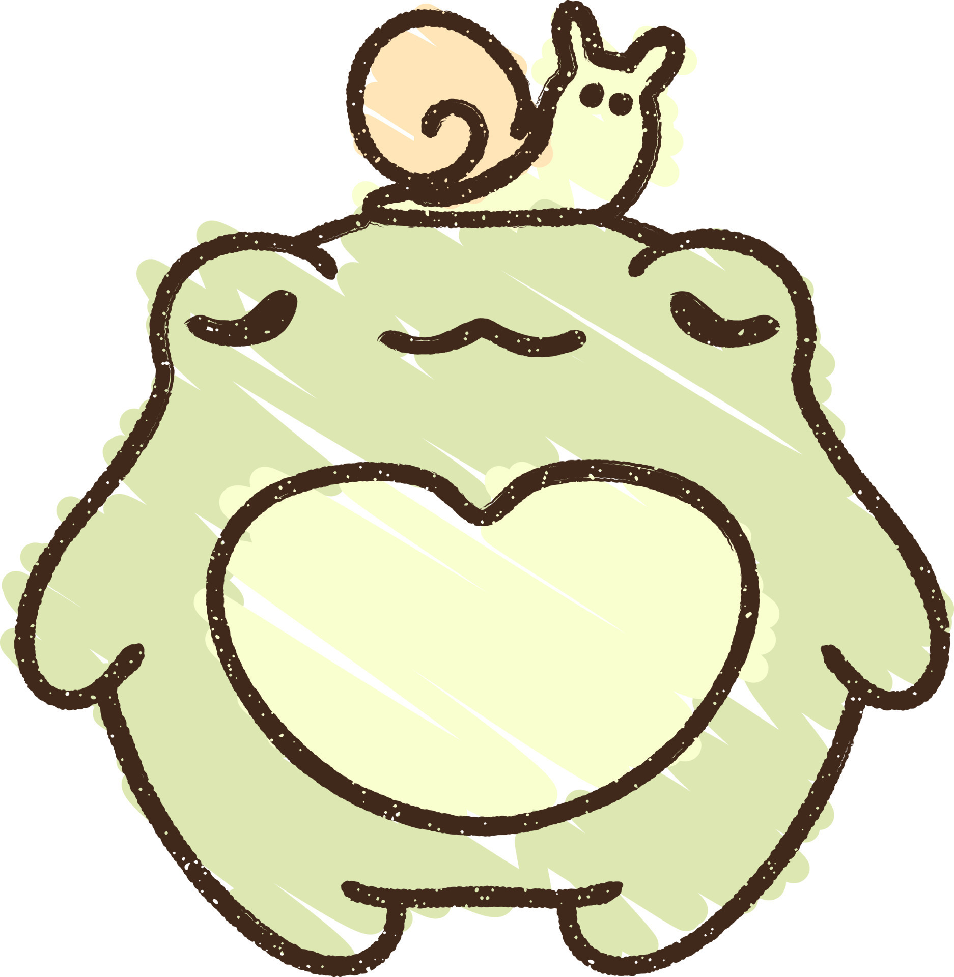 Cute Frog Chalk Drawing 9816370 Vector Art at Vecteezy