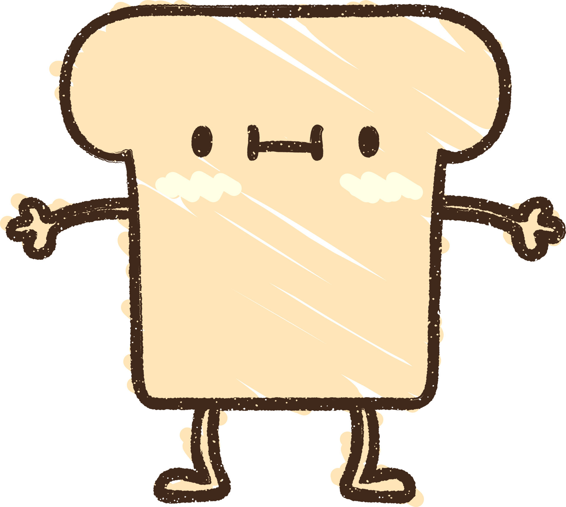 Cute Toast Chalk Drawing 9816382 Vector Art at Vecteezy