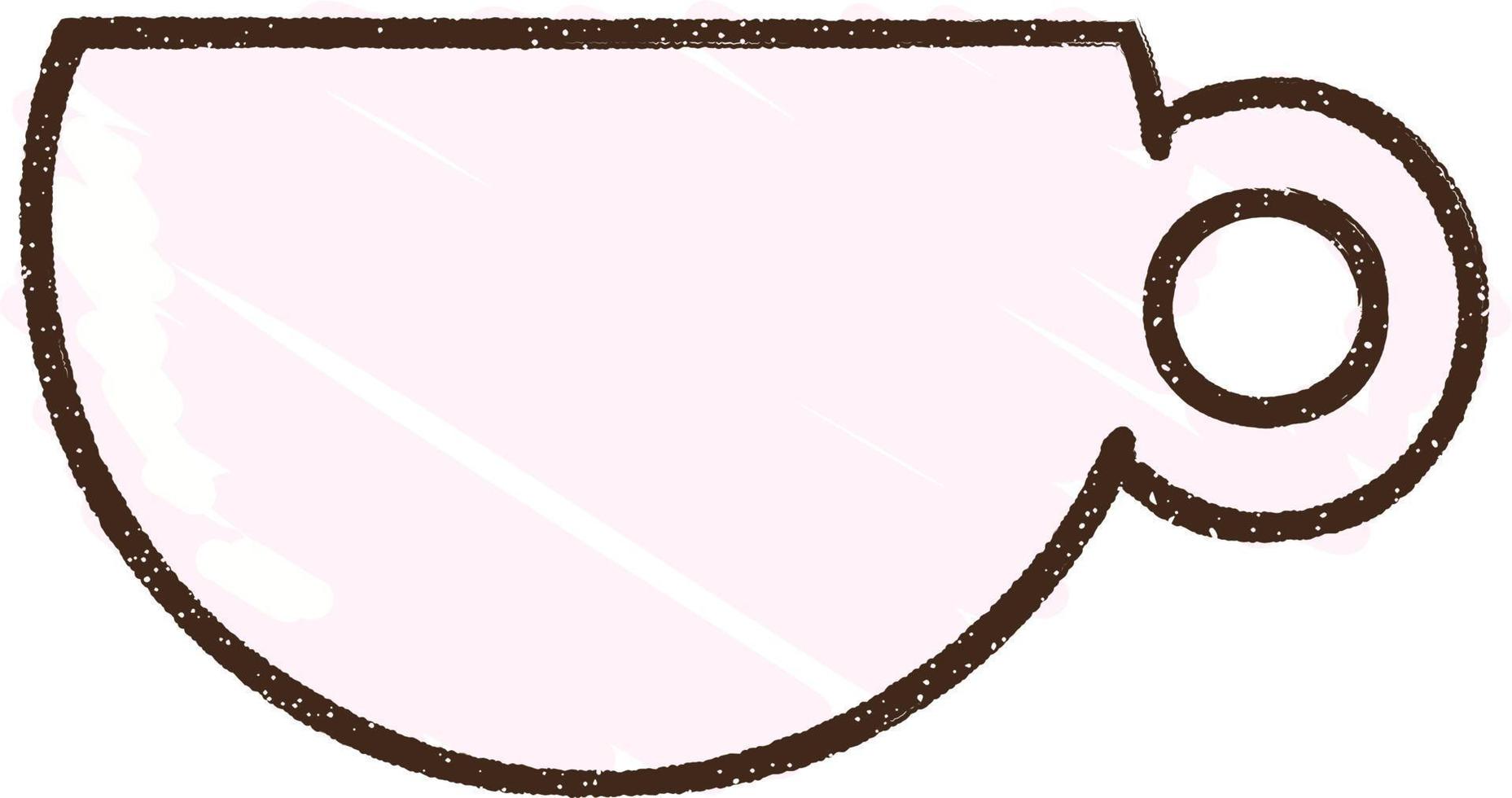 Cup Chalk Drawing vector