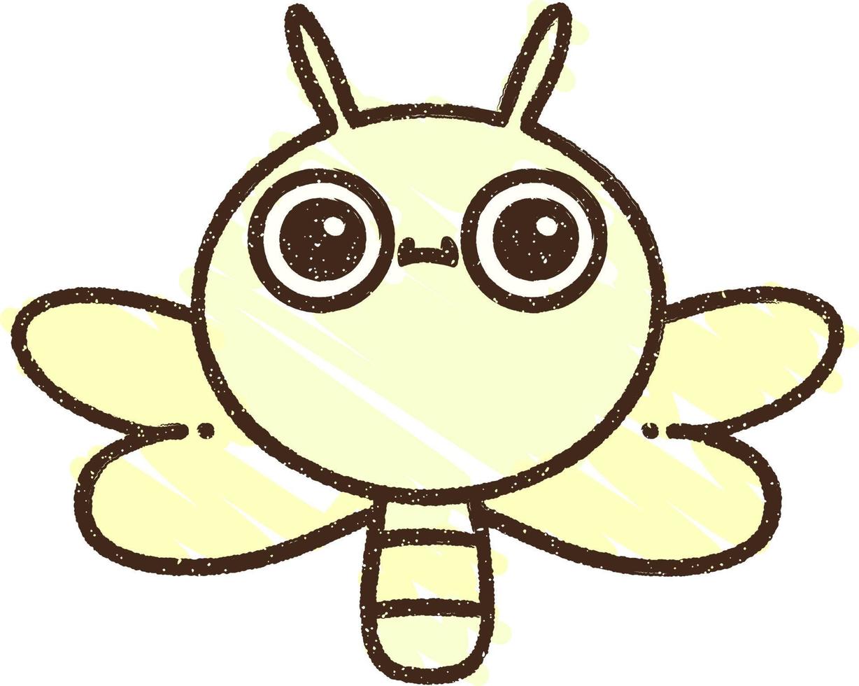 Cute Bug Chalk Drawing vector