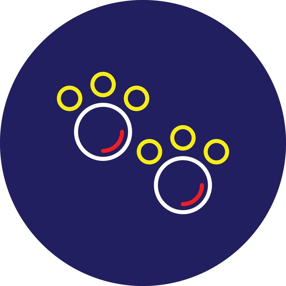 Footprint Line Multicolor vector