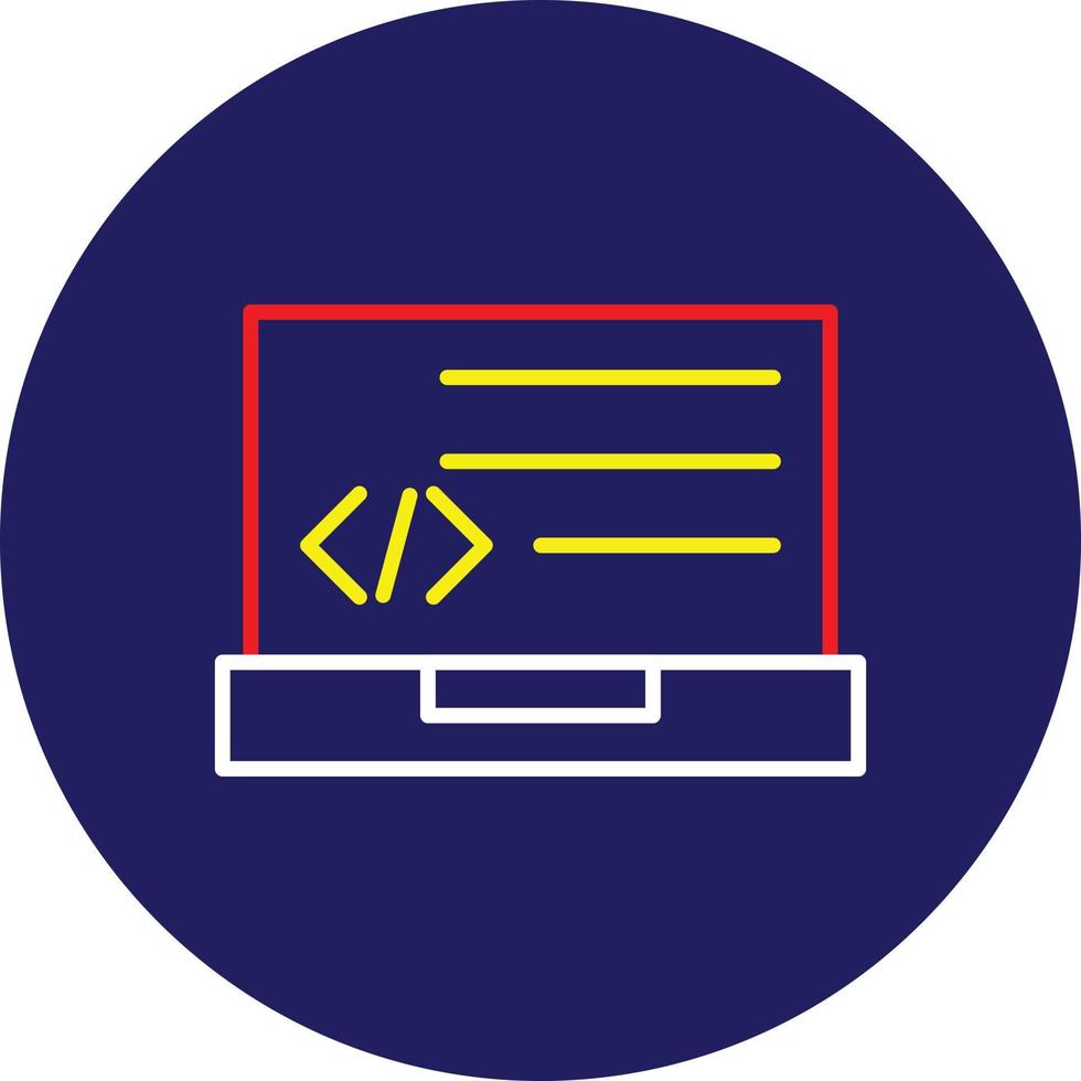 Programming Line Multicolor vector