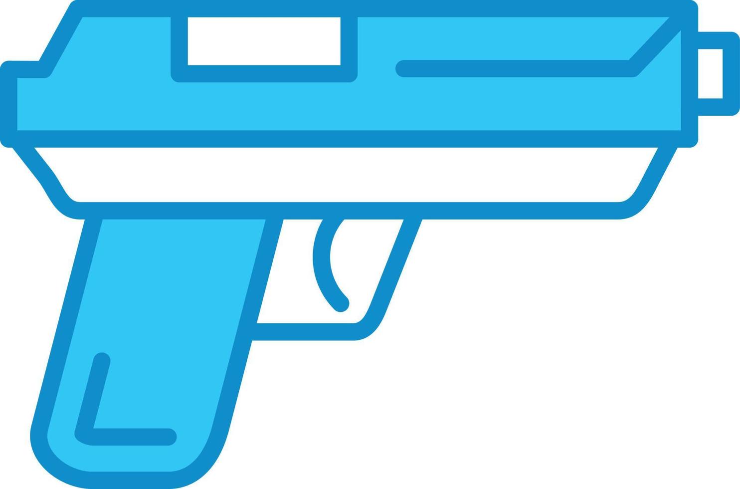 línea de pistola multicolor vector