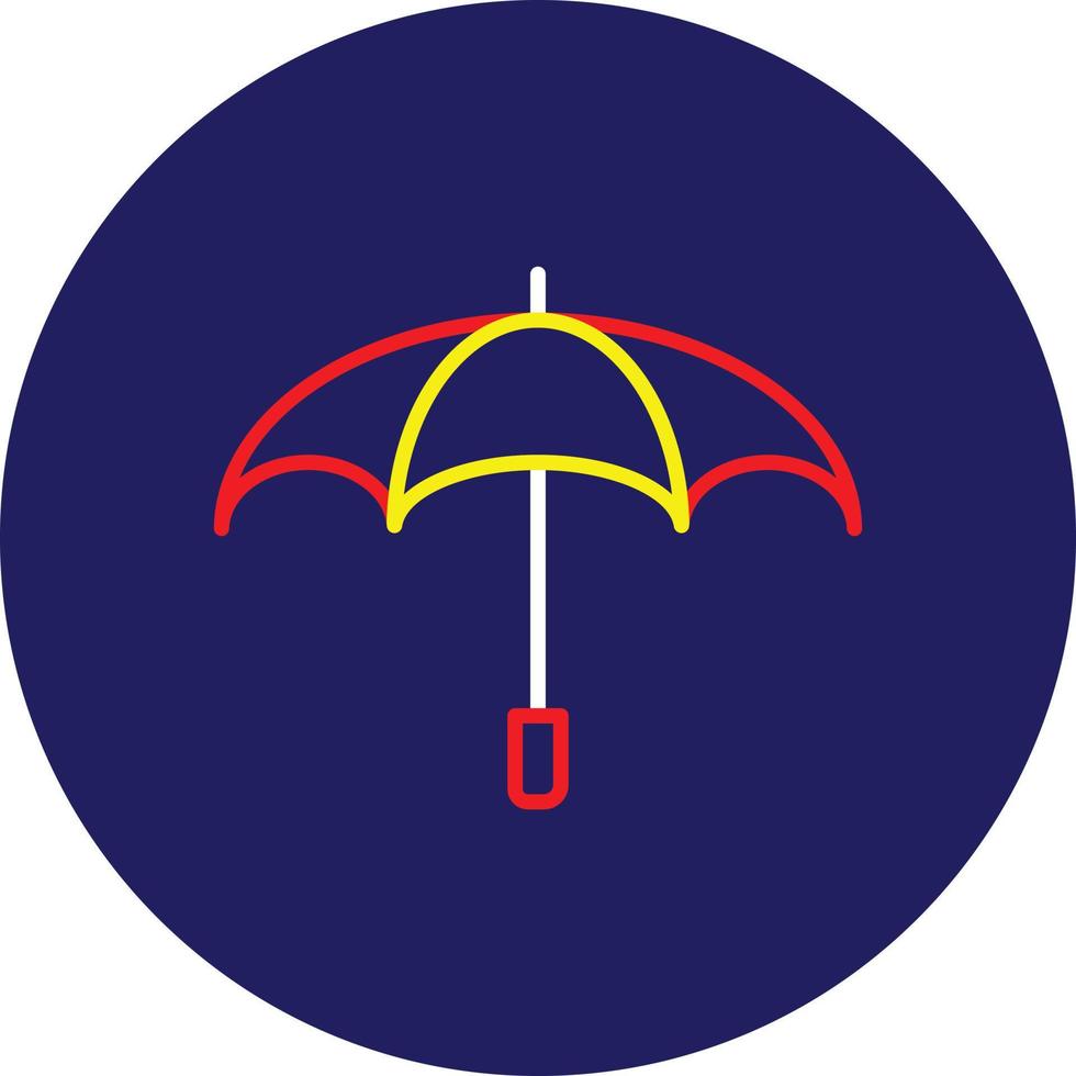 línea de paraguas multicolor vector