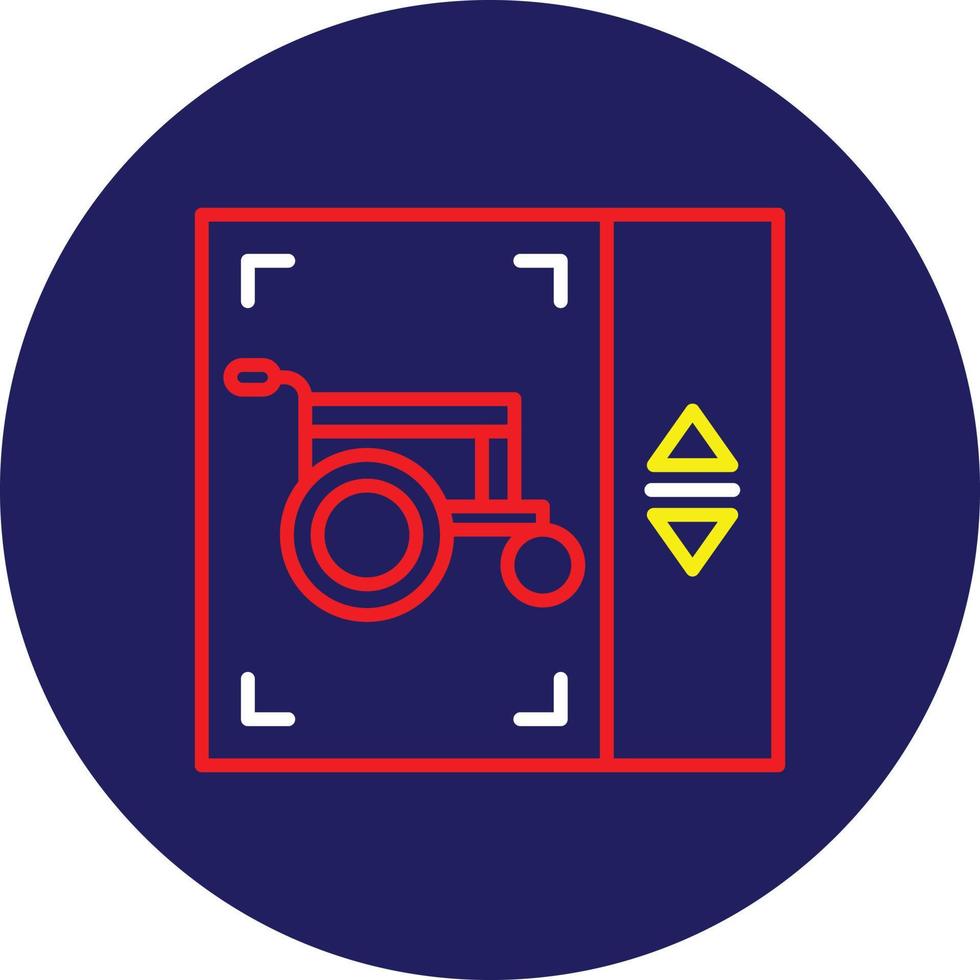 Elevator Line Multicolor vector