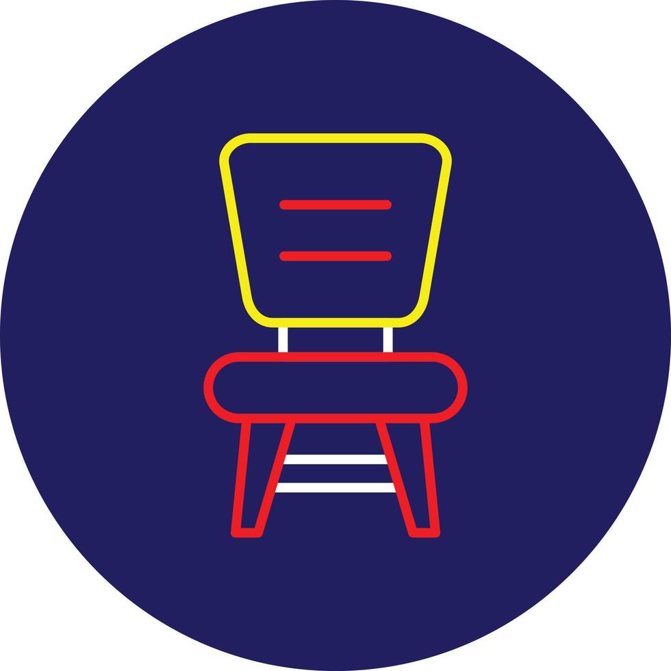 Chair Line Multicolor vector