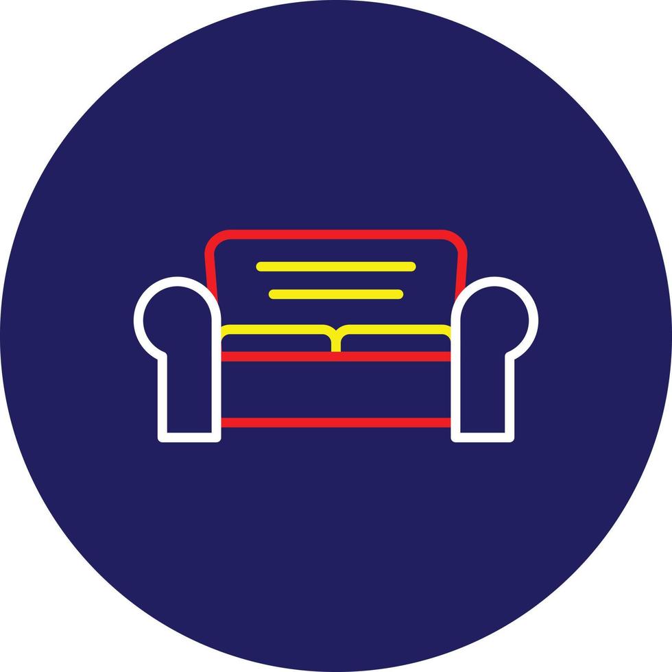 Sofa Line Multicolor vector