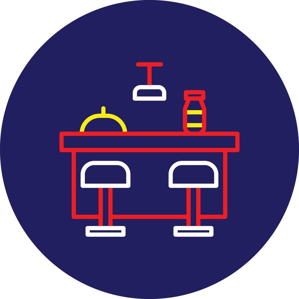 Bar Counter Line Multicolor vector