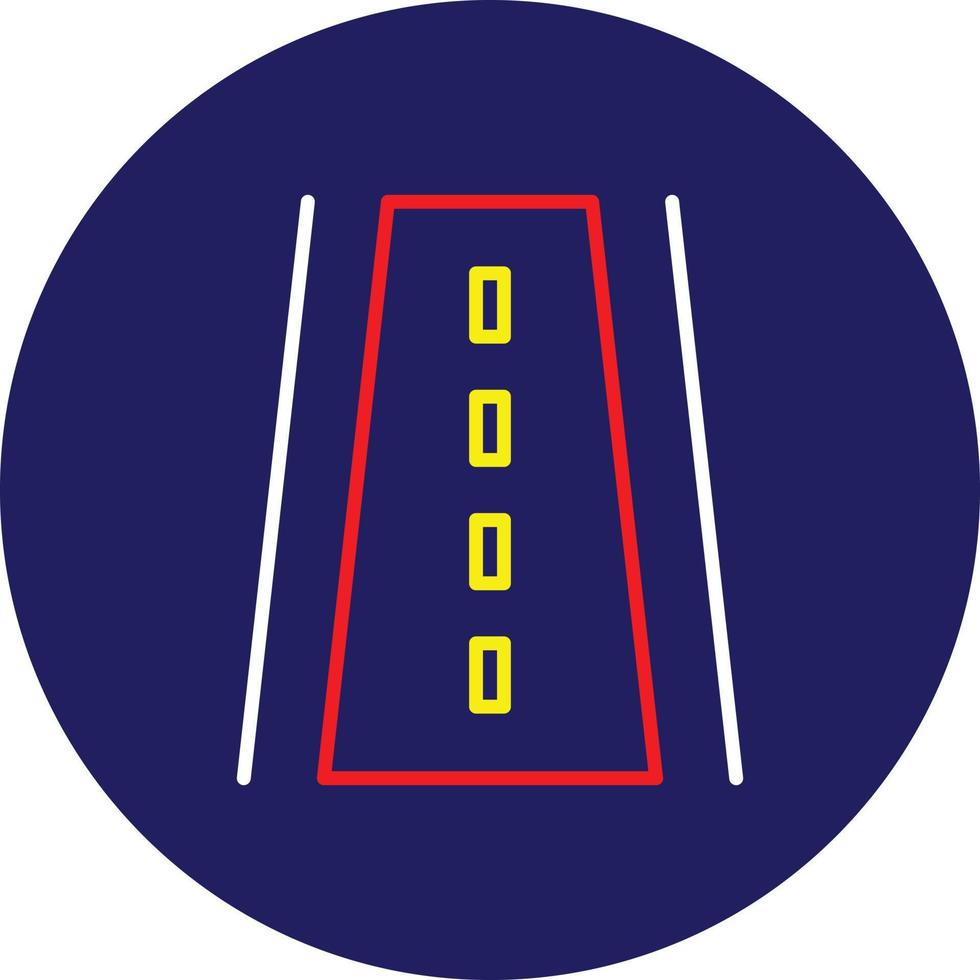 Runway Line Multicolor vector
