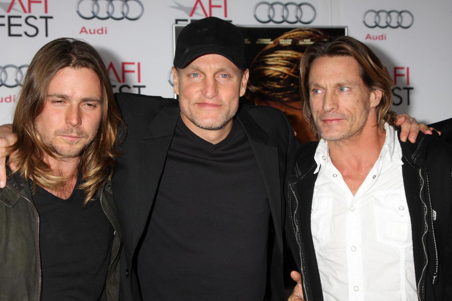LOS ANGELES, NOV 9 - Woody Harrelson, Brett Harrelson, guests at the AFI FEST 2013 Presented By Audi, Out Of The Furnace Premiere at TCL Chinese Theater on November 9, 2013 in Los Angeles, CA photo