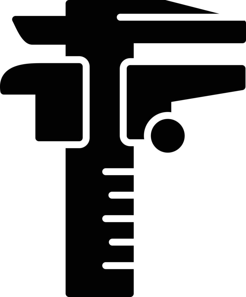 Caliper Glyph Icon vector