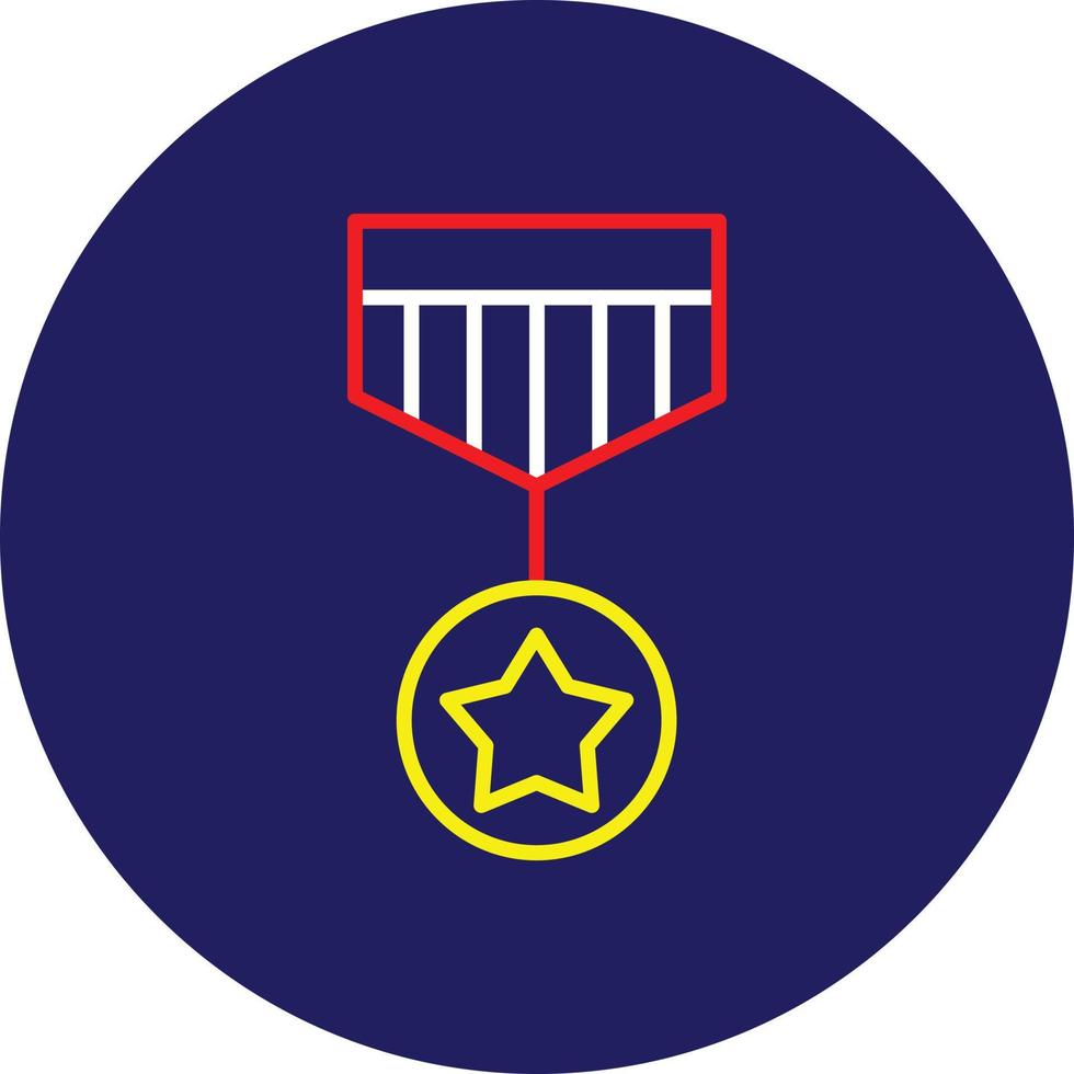 Medal Line Multicolor vector