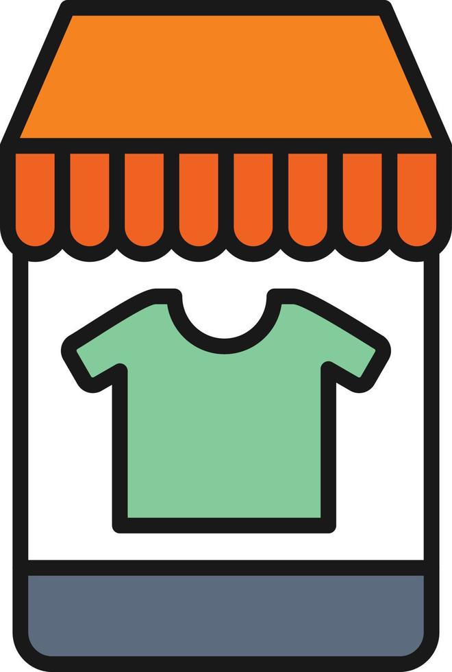 Online Shopping Line Filled vector