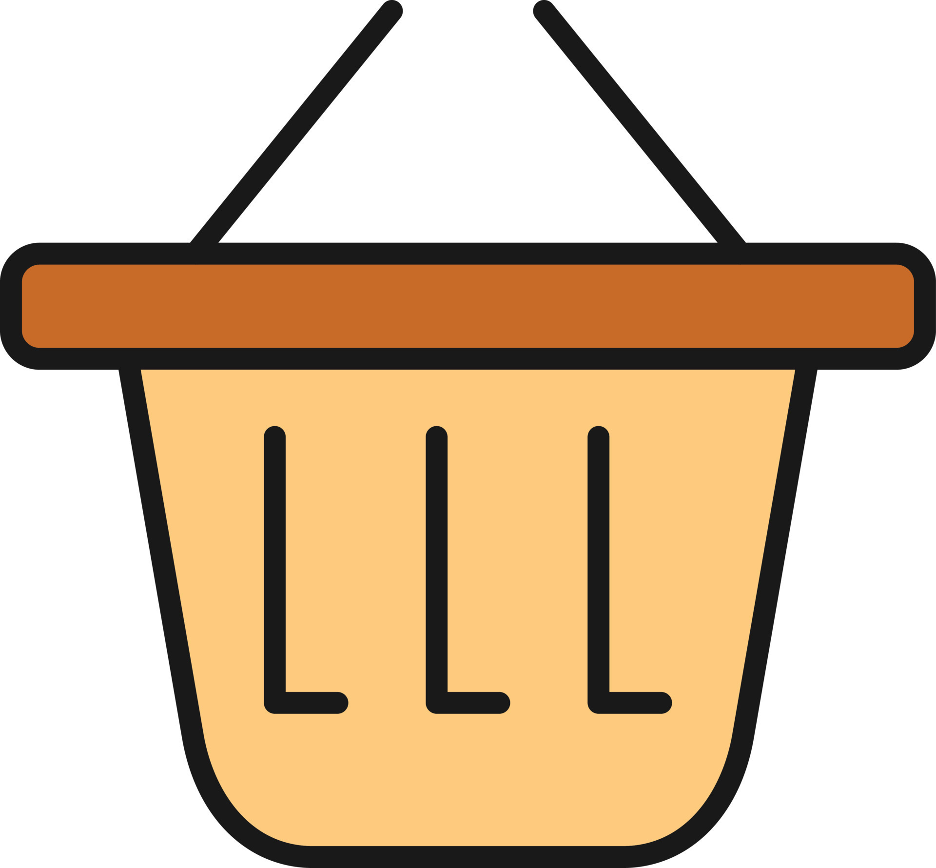 Basket Line Filled 9817724 Vector Art at Vecteezy