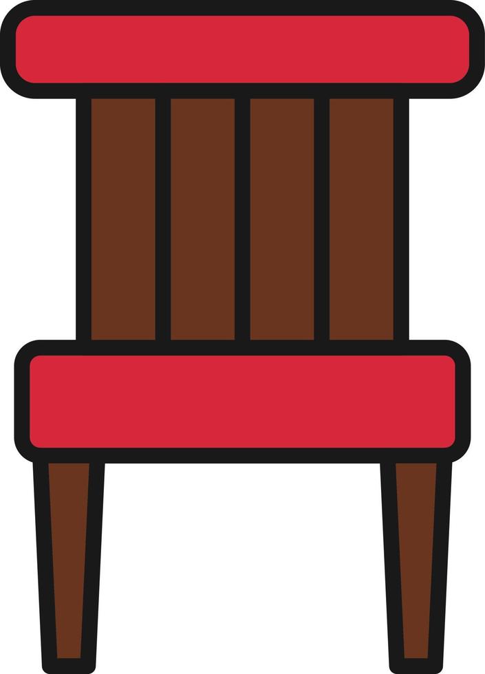 Chair Line Filled vector