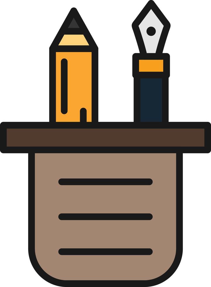 Pencil Stand Line Filled vector