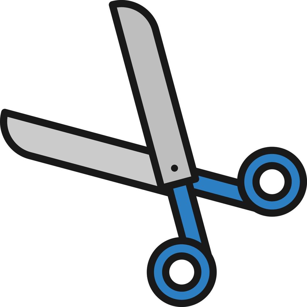 Scissor Line Filled vector