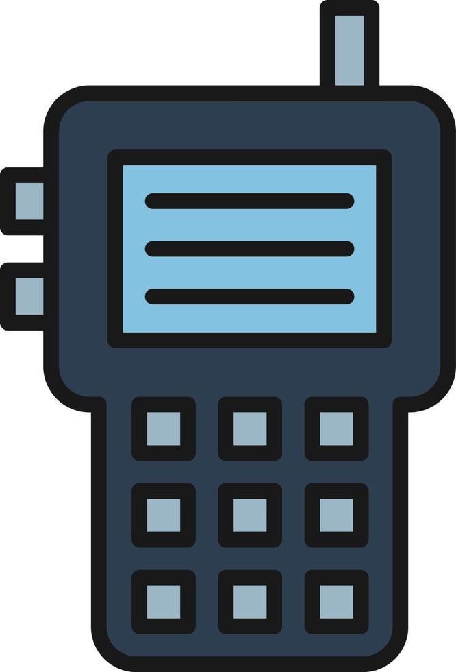 Walkie Talkie Line Filled vector