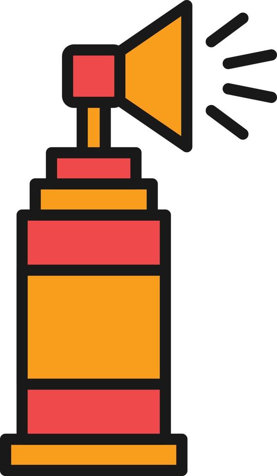 Air Horn Line Filled vector