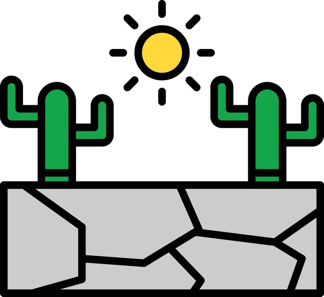 línea del desierto llena vector