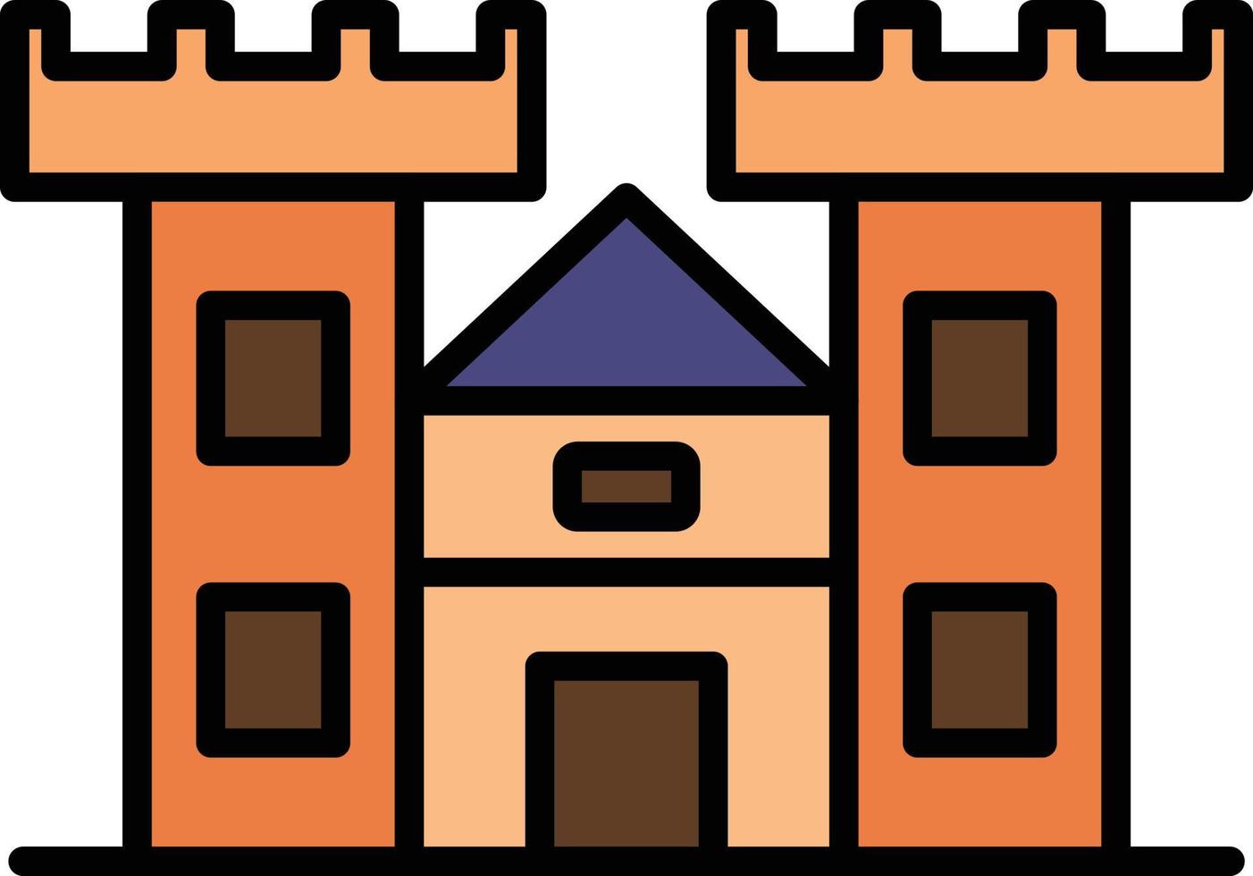 Castle Line Filled vector