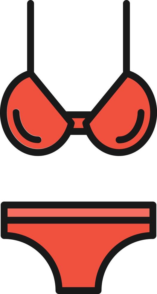 línea del bikini llena vector