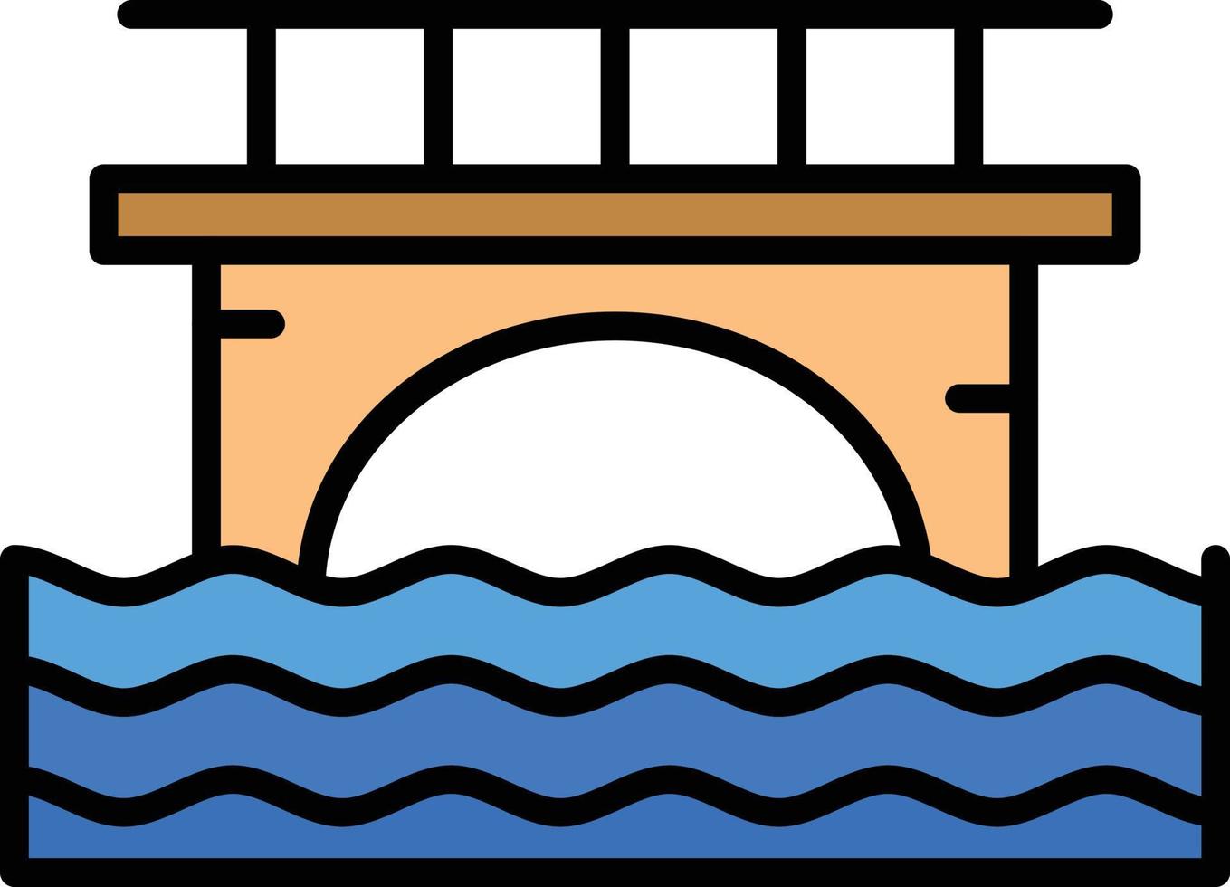 Bridge Line Filled vector