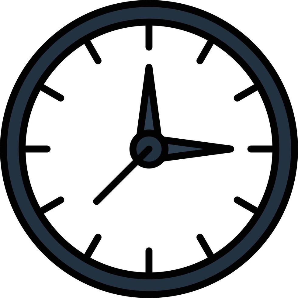 Clock Line Filled vector