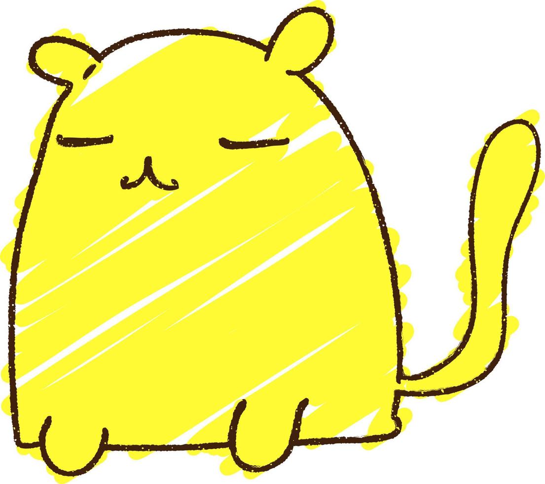 Cat Chalk Drawing 9818035 Vector Art at Vecteezy