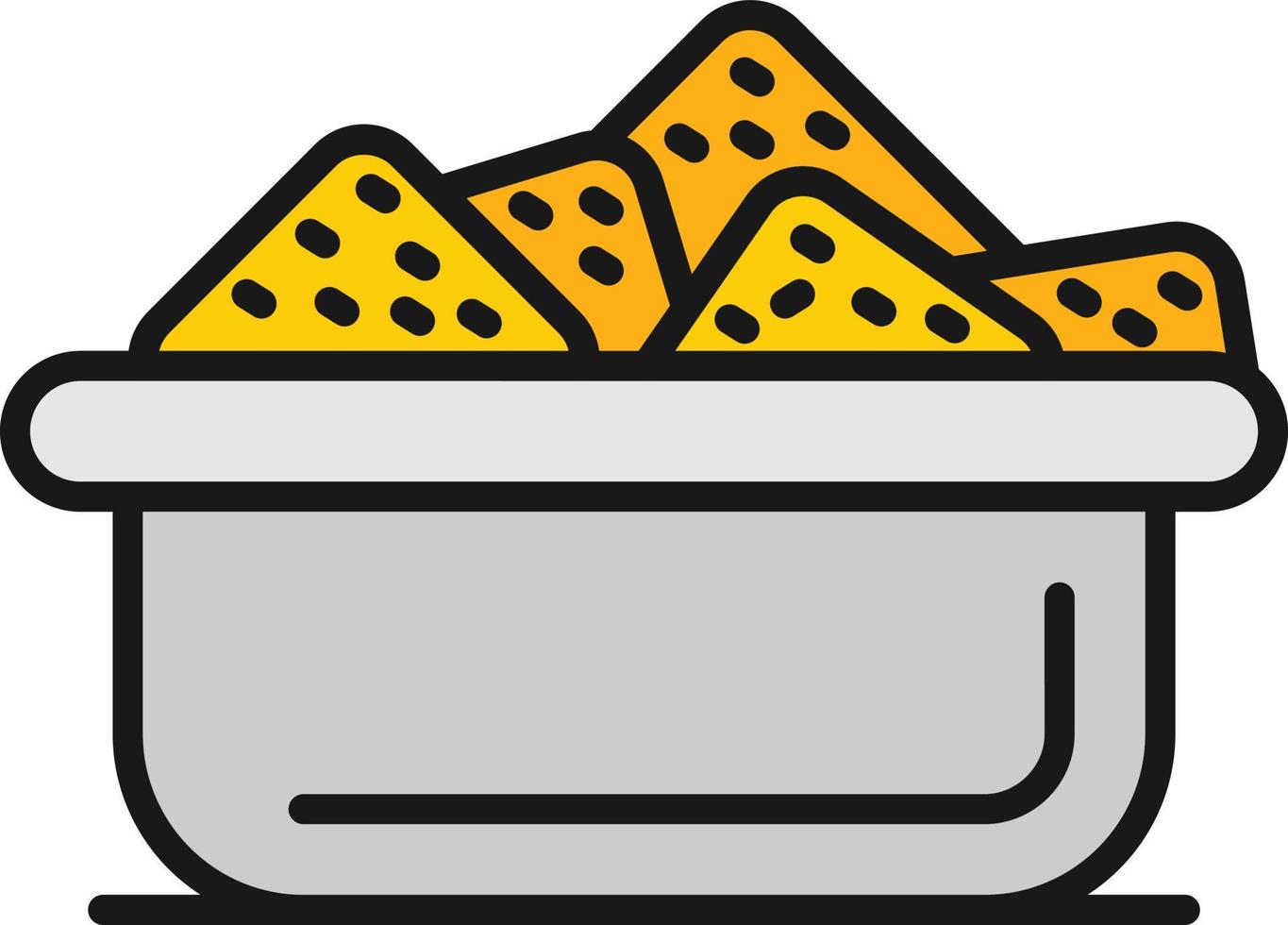 Nachos Line Filled vector