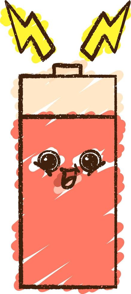 Battery Chalk Drawing vector