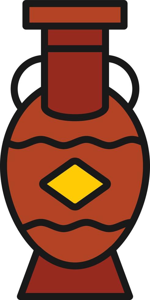 Vase Line Filled vector