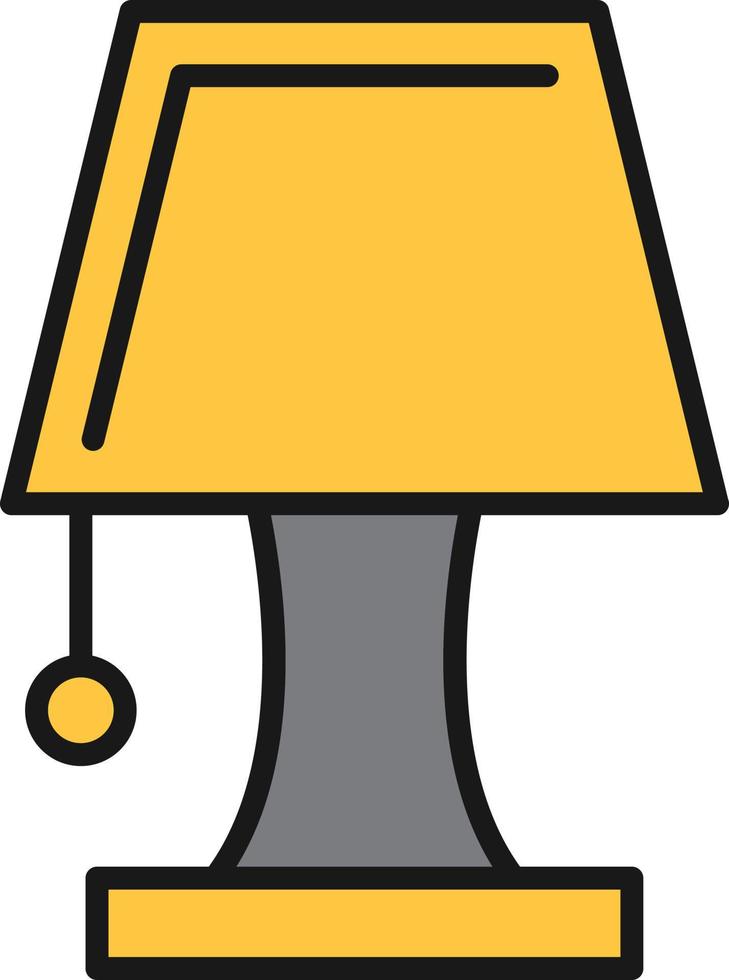 able Lamp Line Filled vector