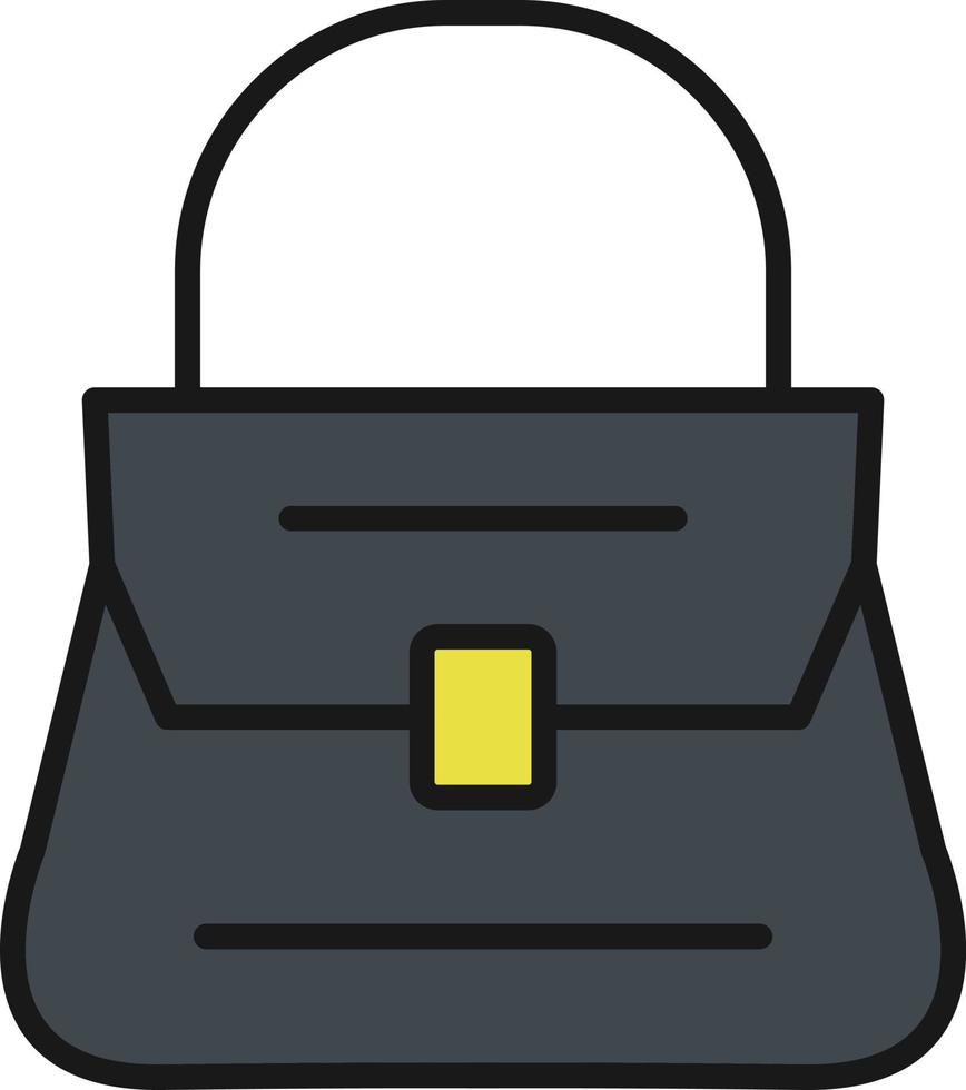 Purse Line Filled vector