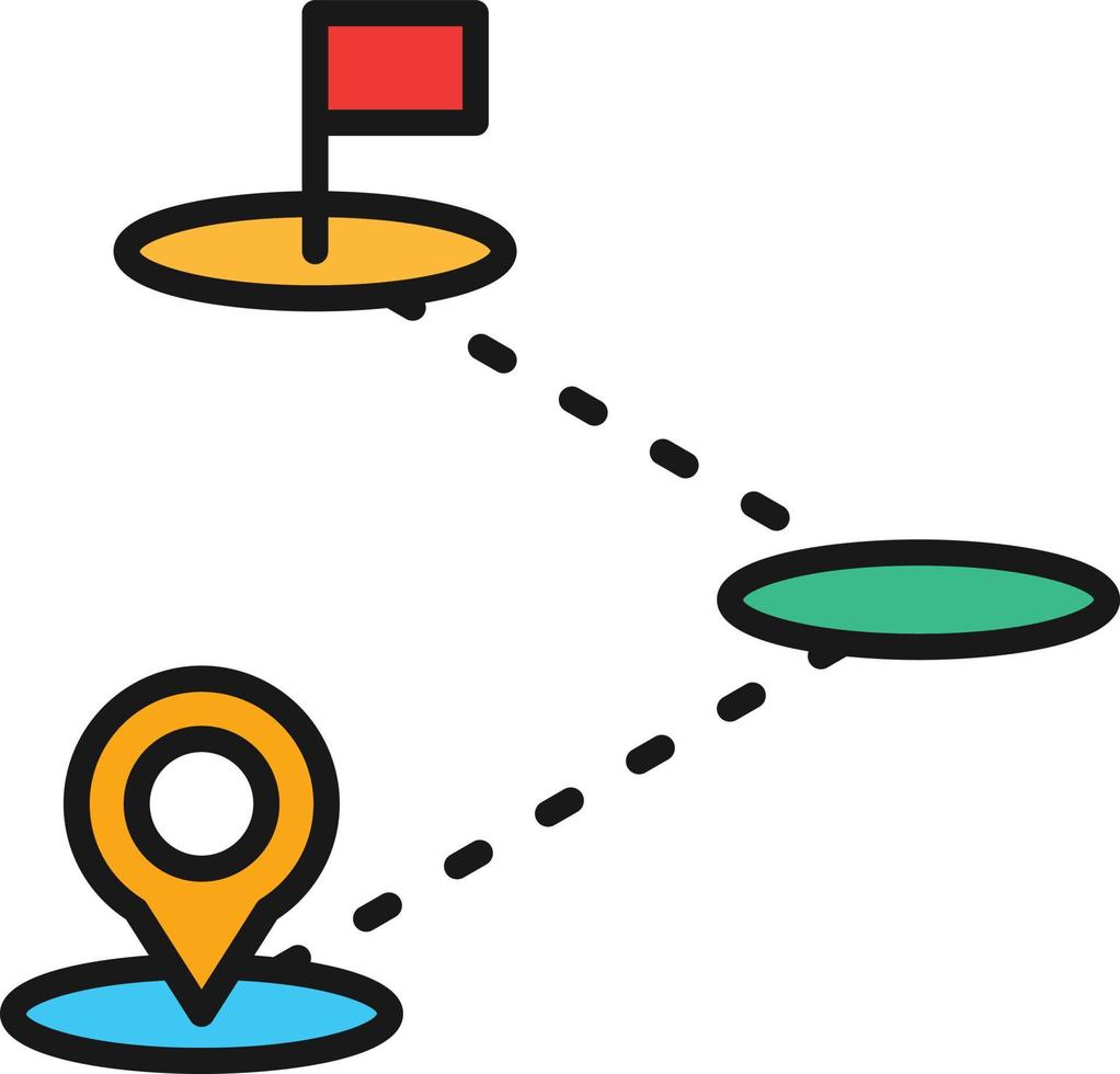 Destination Line Filled vector