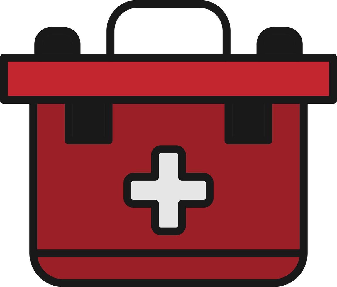 First Aid Kit Line Filled vector