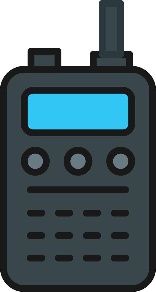 Walkie Talkie Line Filled vector