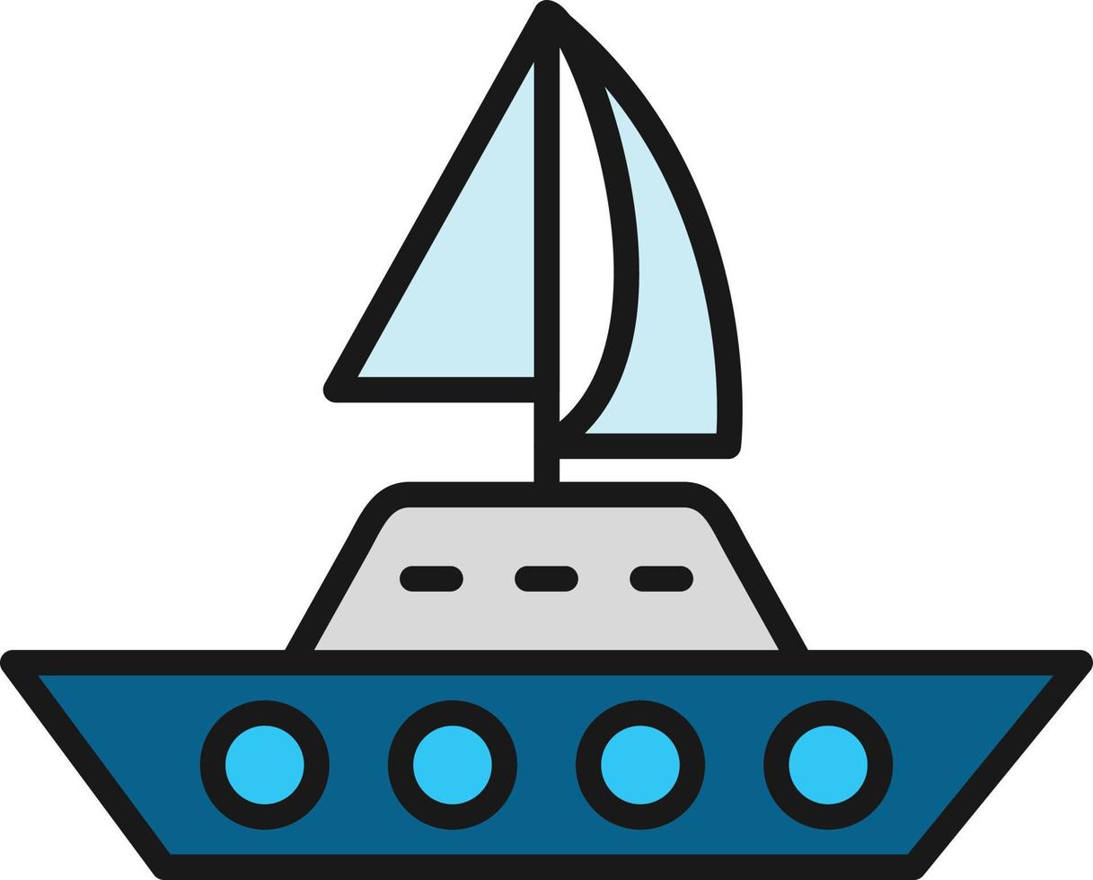 Yacht Line Filled vector