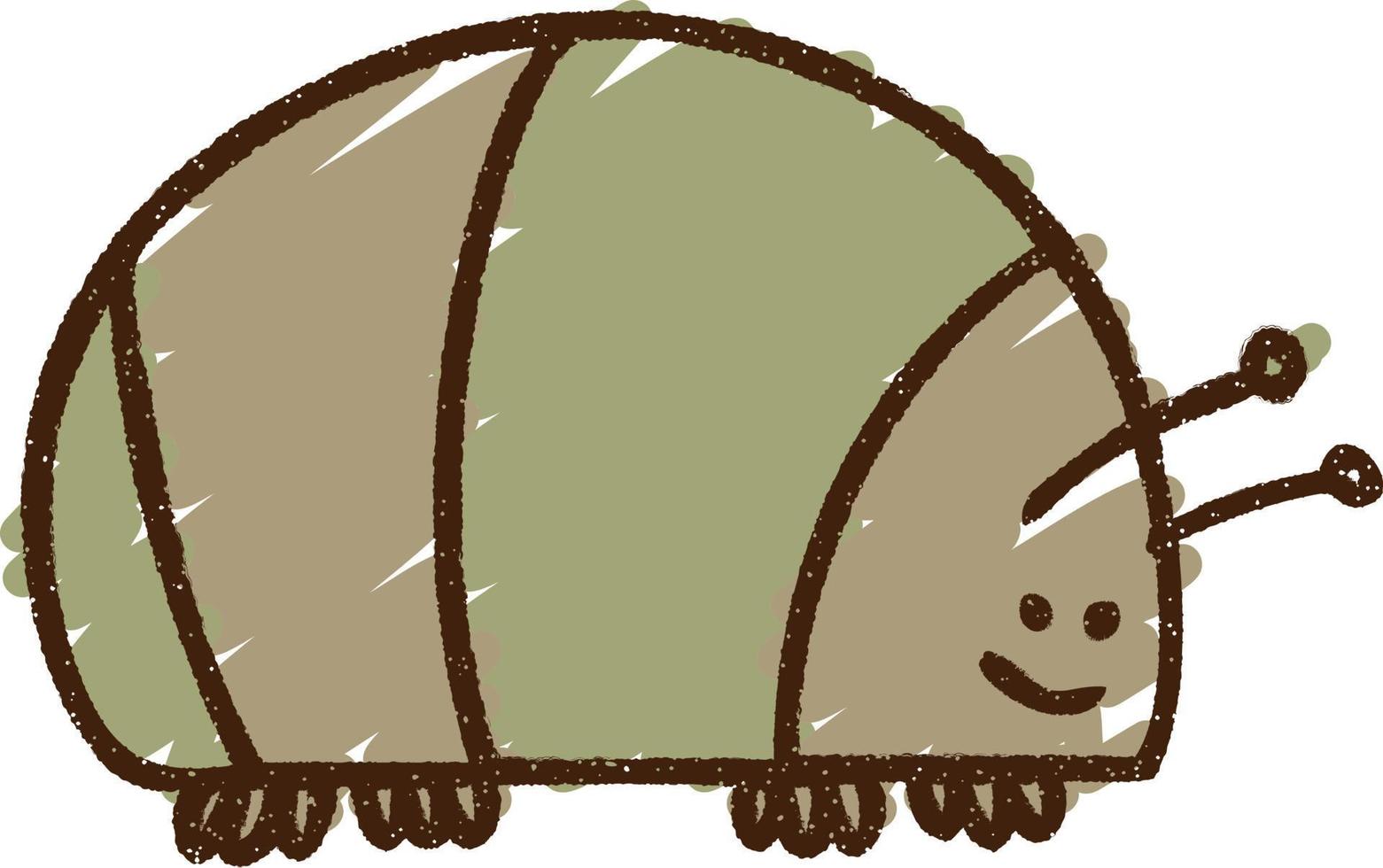 bug Chalk Drawing vector