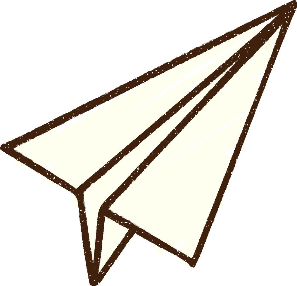 Paper Airplane Chalk Drawing vector