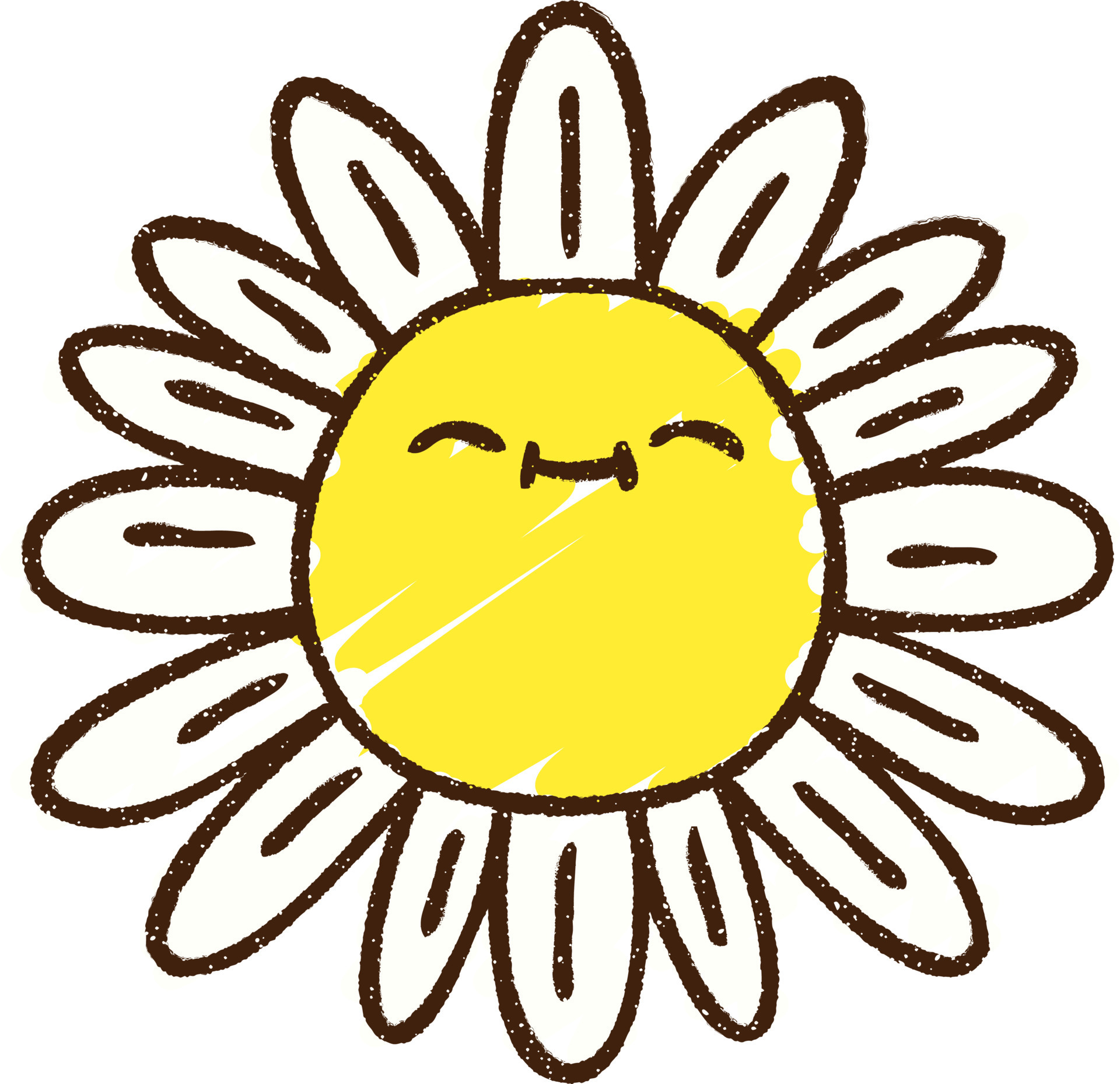 Daisy Flower Chalk Drawing 9818981 Vector Art at Vecteezy
