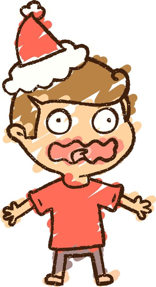 Christmas Man Chalk Drawing vector